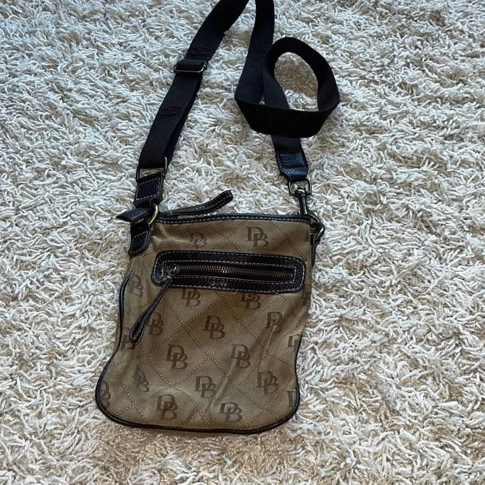 Dooney & Bourke Leather and Jacquard Crossbody Bag